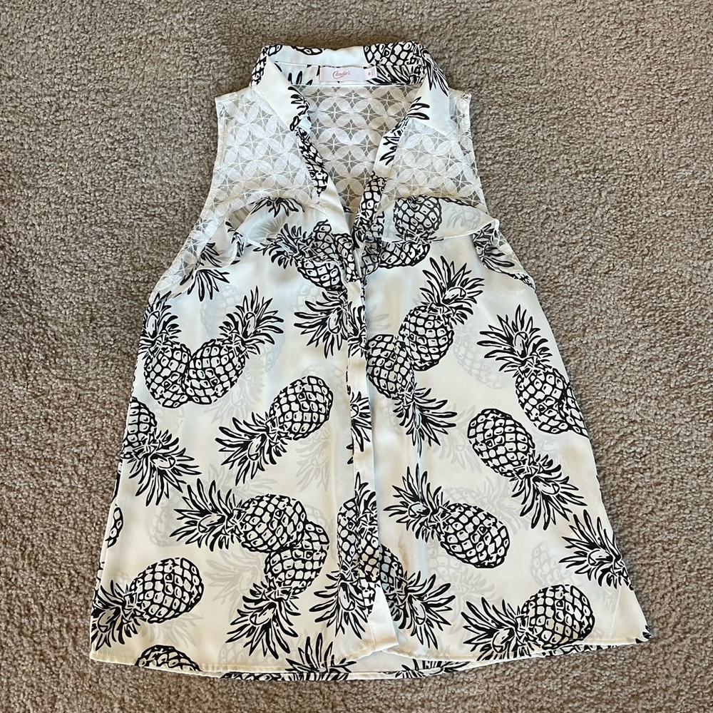 Candies Pineapple Tank Top Blouse